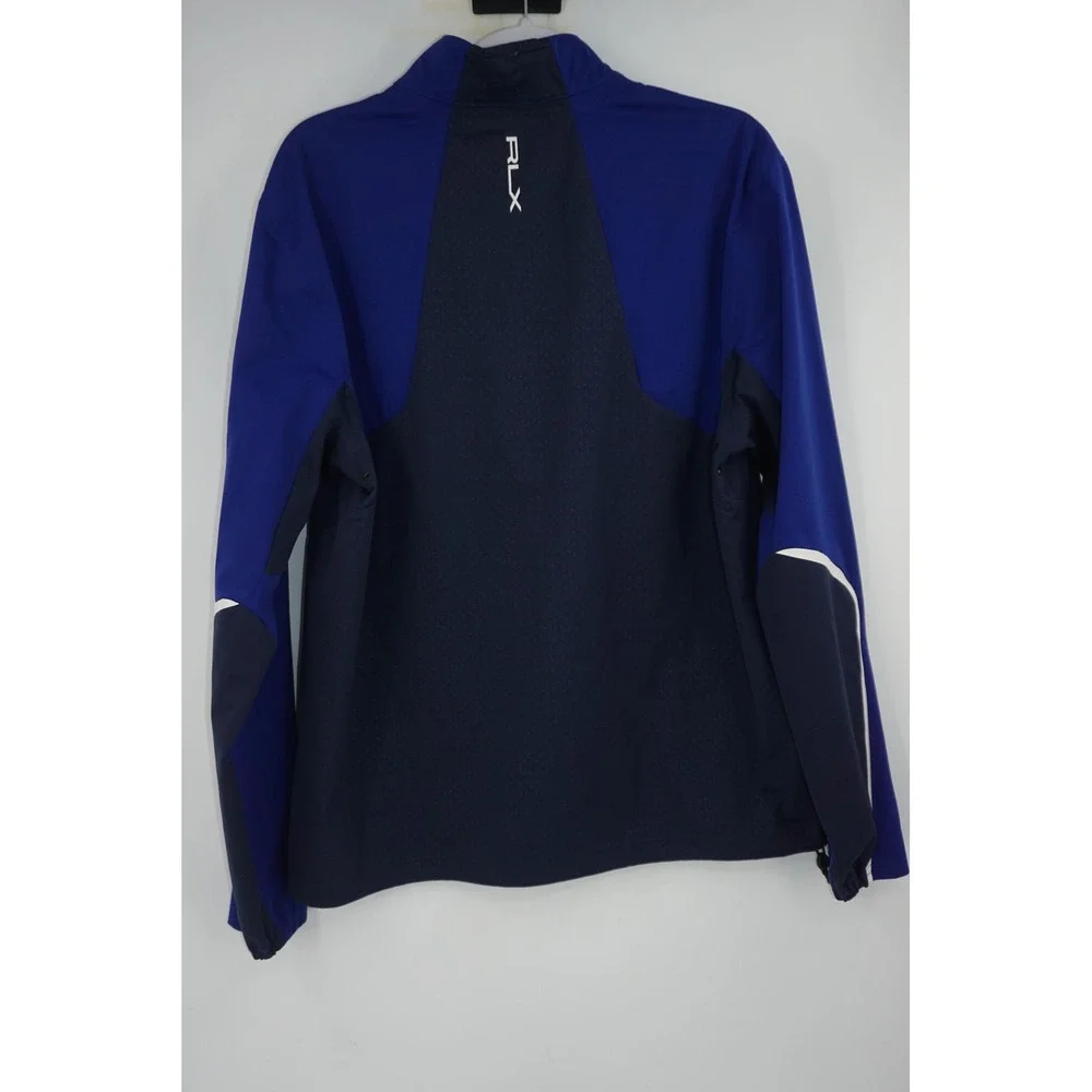 Polo Ralph Lauren RLX Jacket Mens Medium Blue 1/4‎ Zip Golf Windbreaker Pullover